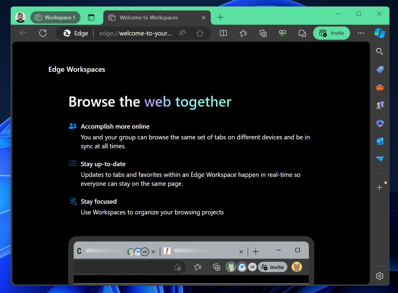 Microsoft Edge Introduces AI-Generated Workspaces with Bing Integration