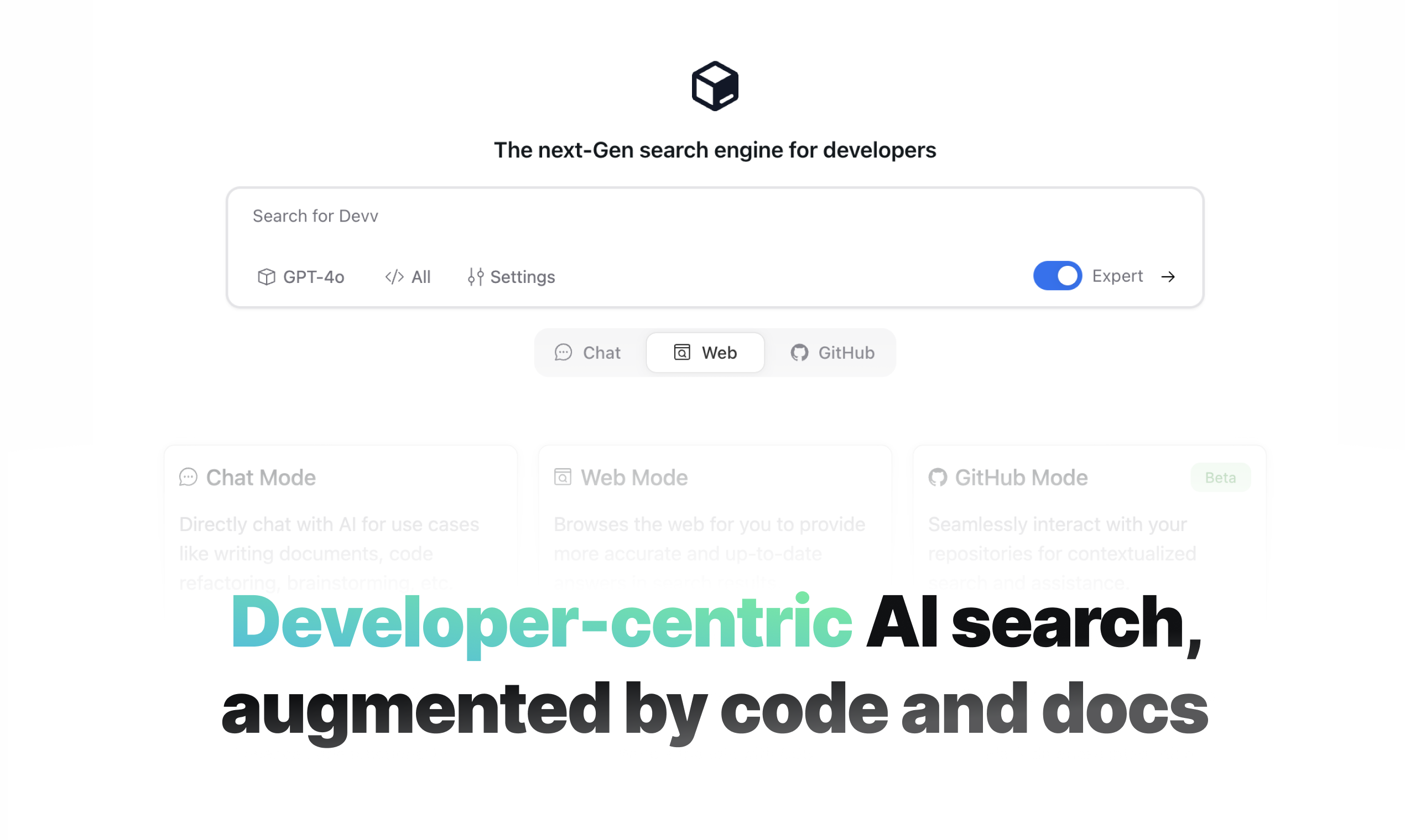 Devv-ai: AI-Powered Developer Search Engine with Integrated Code and Documentation