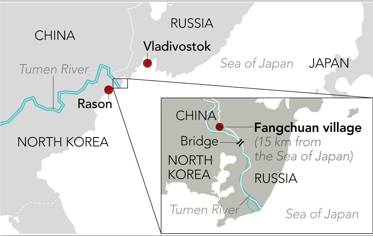 中国、俄罗斯和朝鲜考虑允许船只通过图们江进入日本海