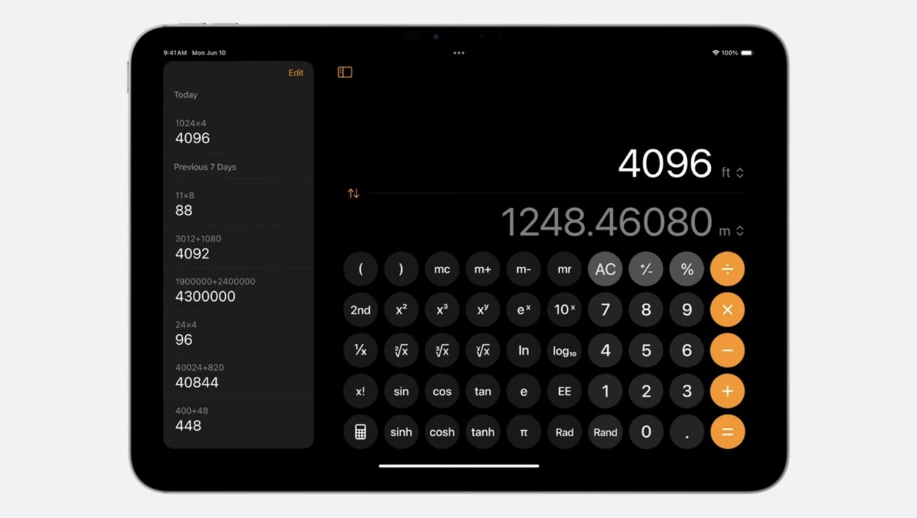 Apple Introduces New Calculator App for iPad with Enhanced Features