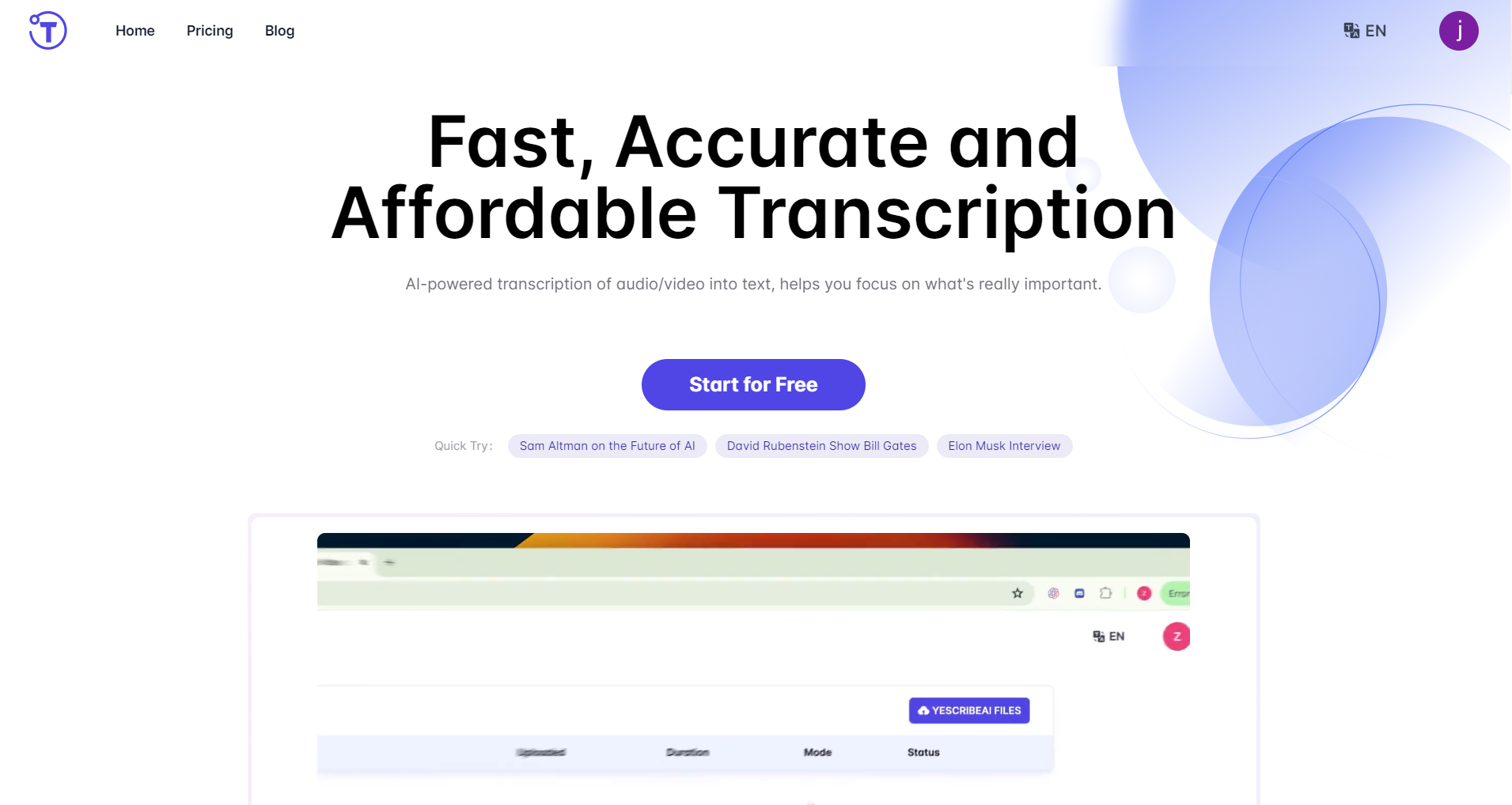 AI-Powered Audio and Video Transcription Service