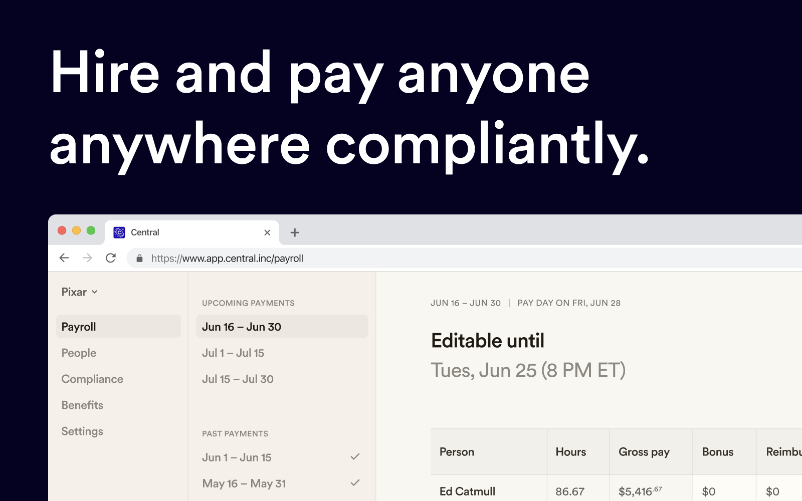 Central: Streamlining US Startup Compliance