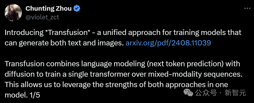 Meta's Transfusion Model: Merging Transformer and Diffusion for Multimodal AI