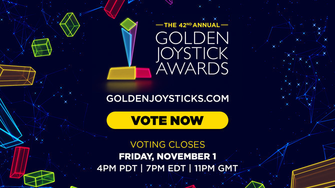 The 42nd Golden Joystick Awards shortlist has been announced, and the player voting channel is now open.